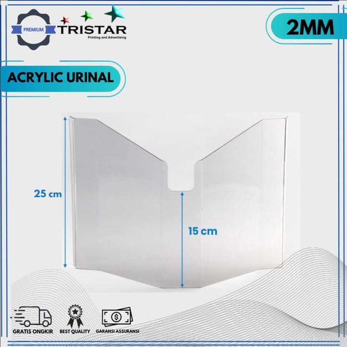 Akrilik Mika Urine Protector, sekat urin/urinoir/urinal/toilet/closet