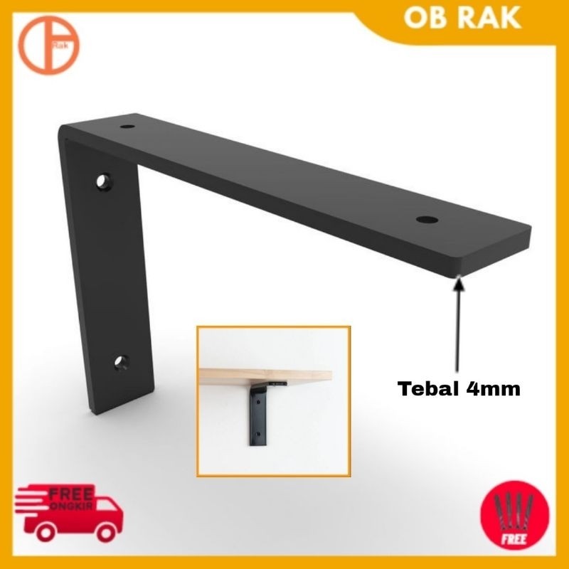 Ruparupa Craft Rak Besi Siku Penyangga Ambalan/Penahan Papan Simple Dan Kuat Siku Besi L Serbaguna