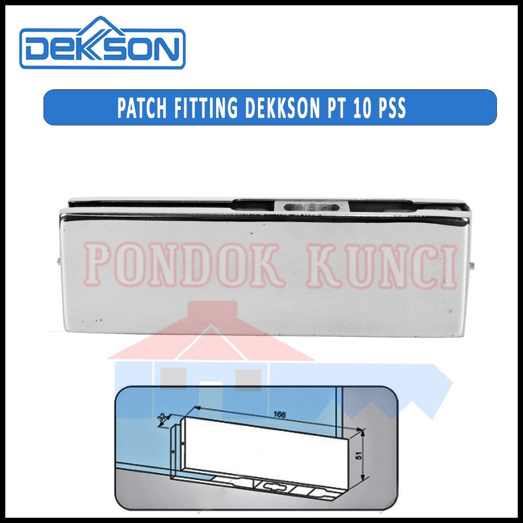 Furni Clasic Engsel Pintu Kaca Dekson Patch Fitting Dekkson Pt 10 & Pt 20 Pintu Kaca Tempered Glass