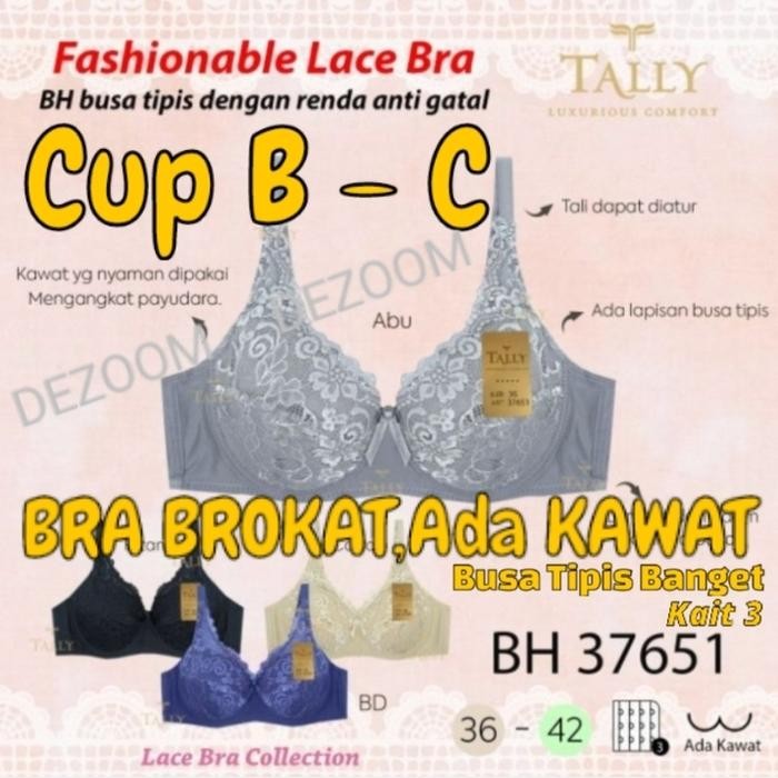 Satinya- Bra Brokat Berkawat Tally 37651 Cup B-C