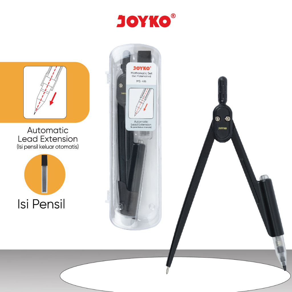 

Joyko Math Set Mechanical Pencil / Jangka Joyko Set Matematika MS-416 - RAJA BIGBOX