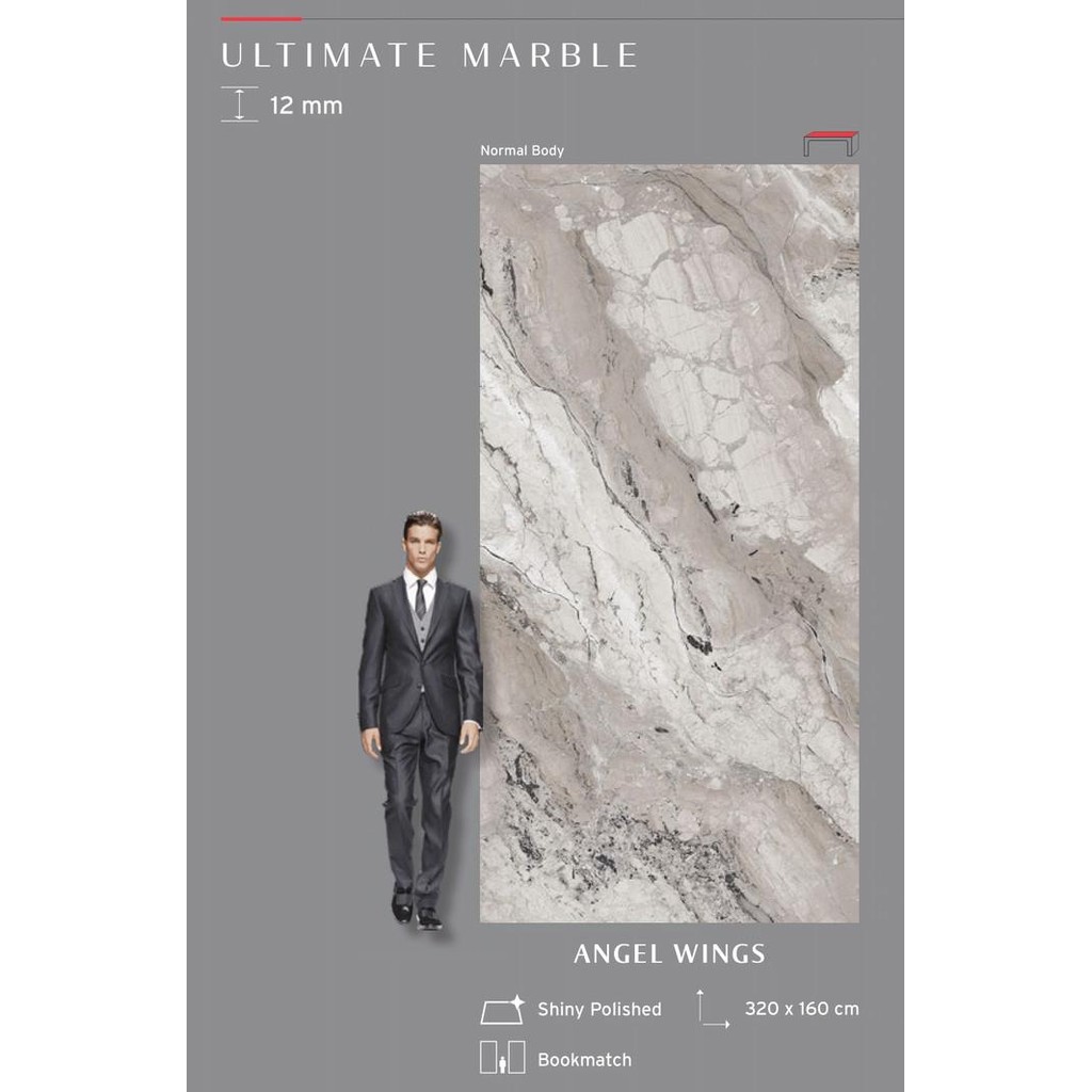 GRANIT QUADRA BIG SLAB Angel Wings 320x160