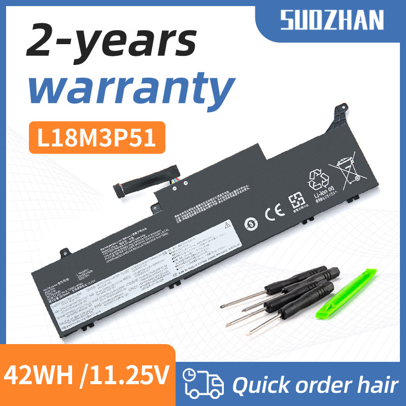 SUOZHAN L18M3P51 L18M3P52 Laptop Battery For Lenovo ThinkPad E490S 02DL000 SB10K97640 02DL002 L18C3P