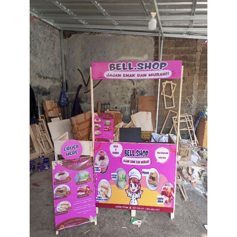 Booth portable/meja lipat/booth lipat/gerobak portable/gerobak lipat *