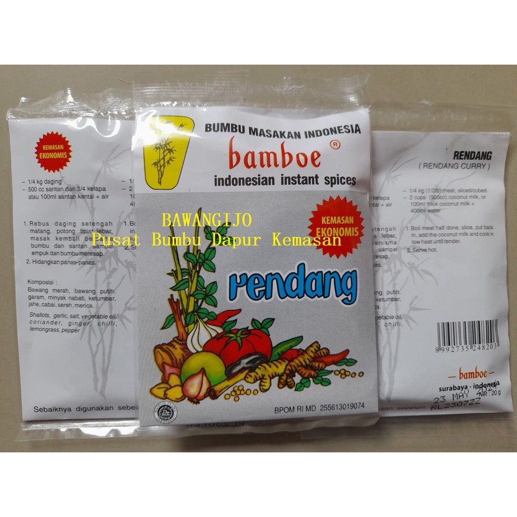

Bumbu Masak Instant Bamboe Mini RENDANG 20gr