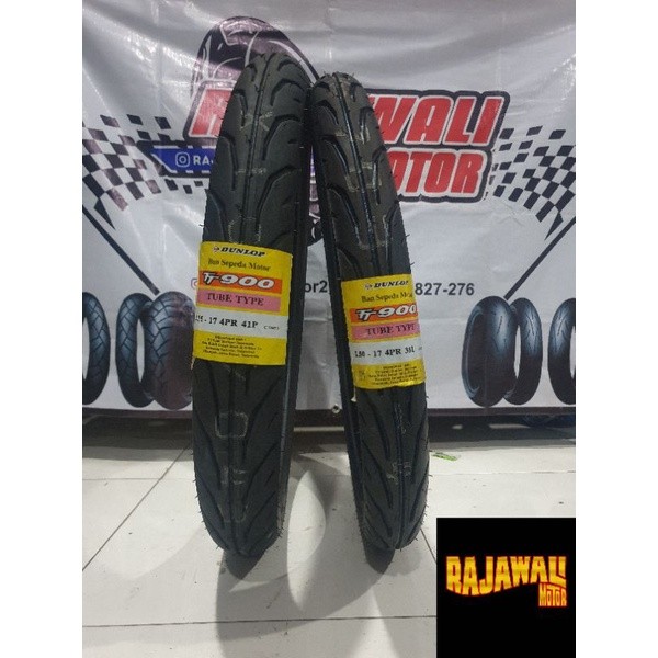 SEPASANG BAN LUAR DUNLOP TT900 2.75 RING 17 & 2.50 RING 17 TUBE TYPE (NON TUBBLES)