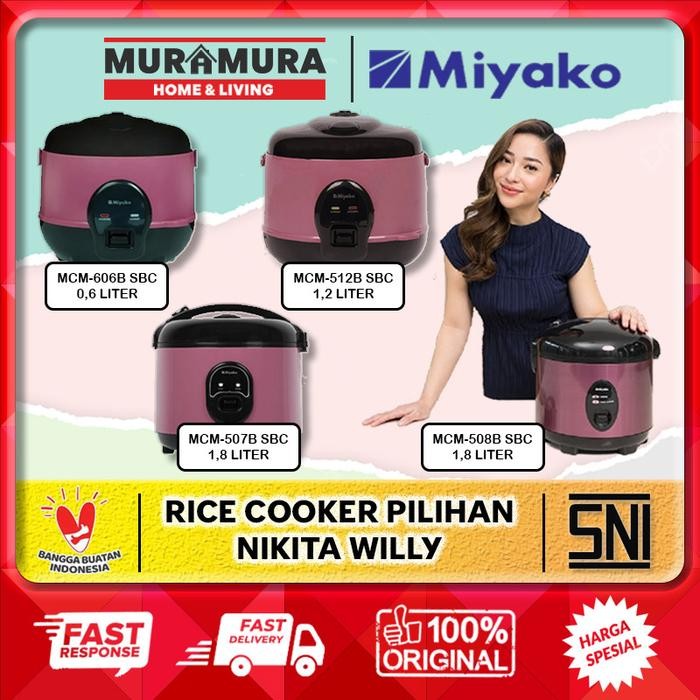 [BISA COD] Rice Cooker MIYAKO / Magic Com Nikita Willy Garansi Murah MCM-606B SBC / MCM-508B SBC
