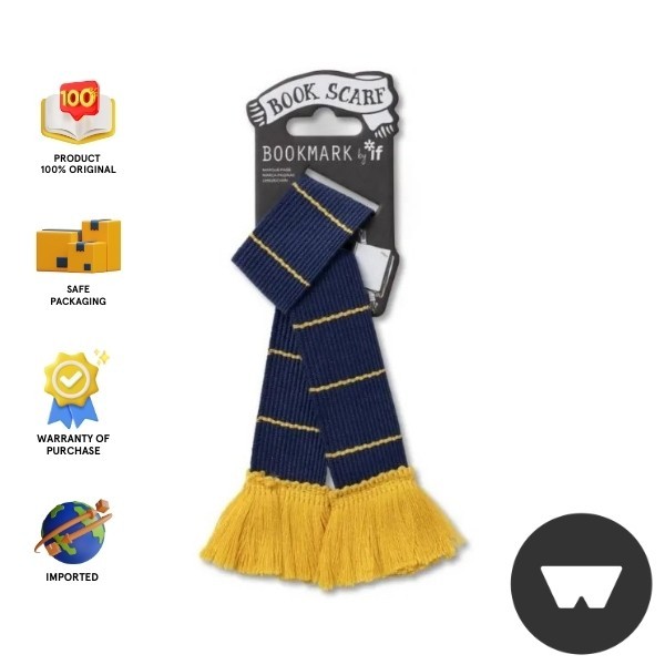 

IF : Book Scarf Bookmark - Navy & Yellow