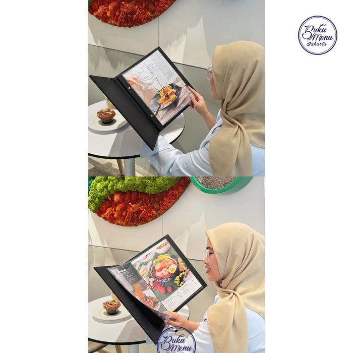 

Buku Menu Jakarta - Buku Menu Kulit Jepit Baut Isi Plastik A4 & 15x30cm Hitam, Coklat Muda, Coklat