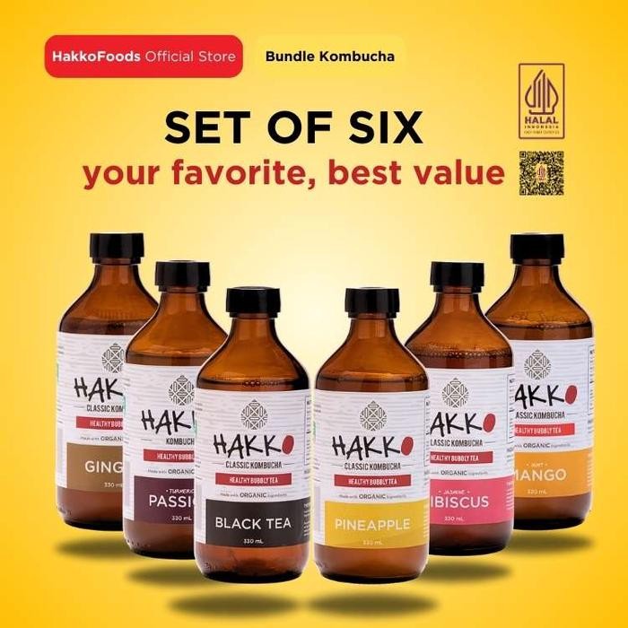 

Hakko Kombucha Set of Six Bundling Kombucha Healthy Bubbly Tea
