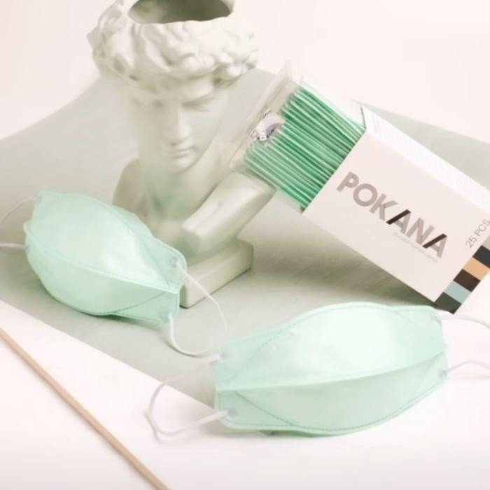 MASKER POKANA DUCKBILL 4PLY ADULT FASHION SERIES - MINT LILAC