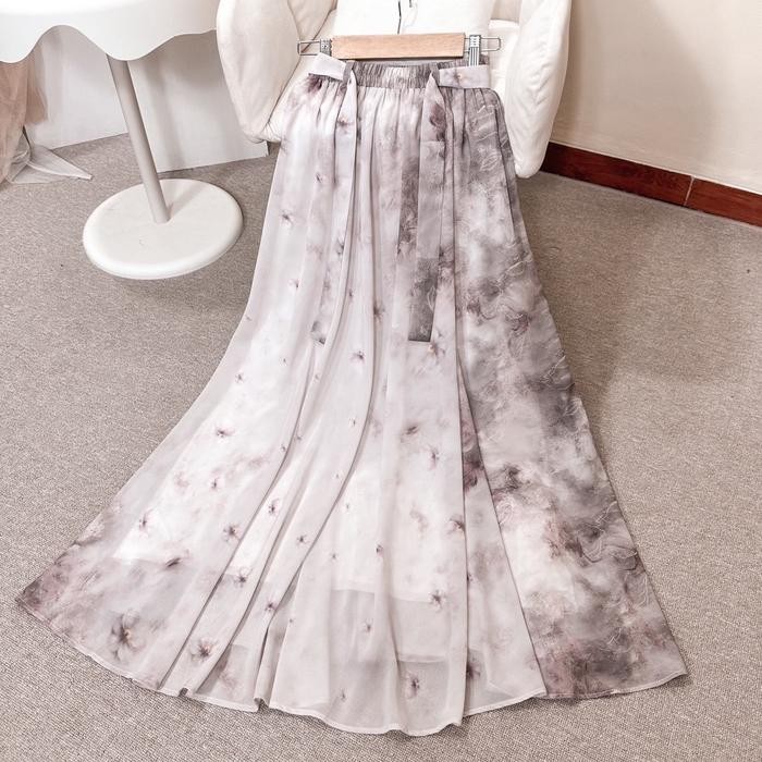 Skirta- Prilly Skirt / Rok Motif Panjang / Rok Ceruti Motif