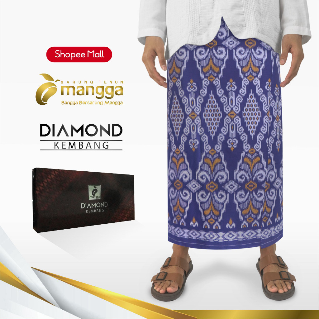 NEW PRODUCT SARUNG MANGGA DIAMOND KEMBANG BIRU KUNING DKR51 ALL-IN-ONE0965
