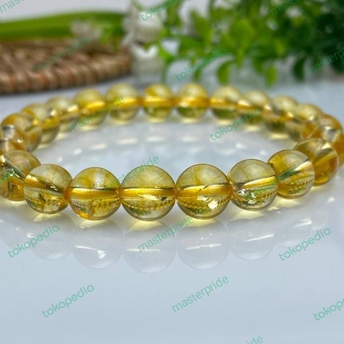 Outsy- Gelang Citrine Asli Gelang Pixiu / Gelang Pria Wanita / Batu Citrine