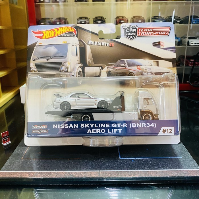 SALE HOTWHEELS TEAM TRANSPORT NISSAN SKYLINE R34 AERO LIFT VARIAN SET READYY
