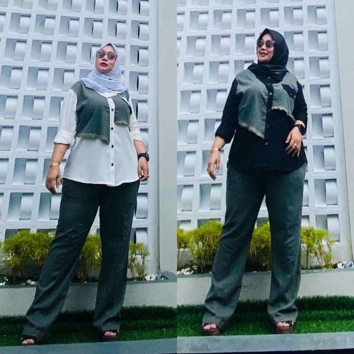 Clavie- Sh - Keenan Setelan Celana Jeans Fashion Muslim Wanita