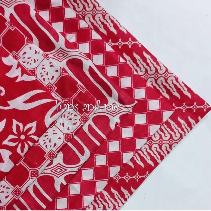 Trenatik- Kain Perca Batik Motif Merah Putih (L)