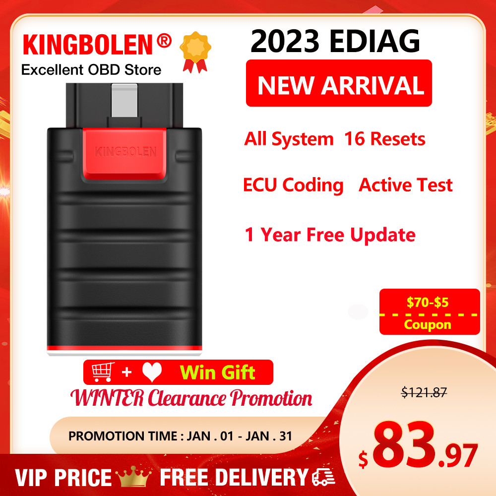 NEW KINGBOLEN Ediag All Functions  Car Diagnostic Tool OBD2 Code