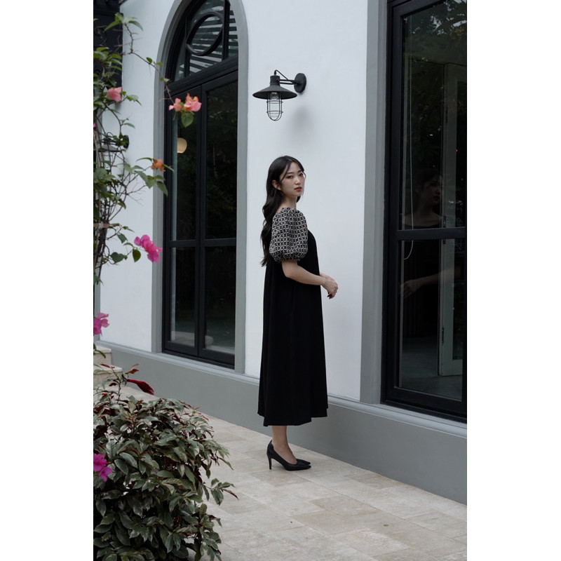 [NEW] CMYK GEORGIA DRESS BLACK / NAVY Dress Wanita