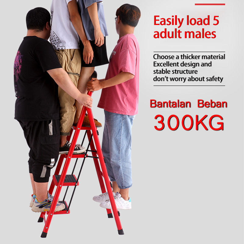 MONQIQI Tangga 4/5/6 Step Tangga Lipat Multifungsi Tangga Lipat Aluminium 2 Meter Tangga Rumah