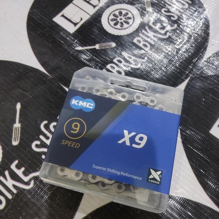 CHAIN RANTAI KMC X9 X-9 9 SPEED SILVER