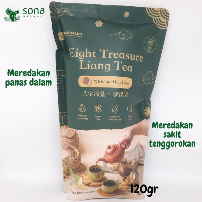 

Eight Treasure Liang Tea with Luo Han Guo / Teh Panas Dalam - Herbaleo