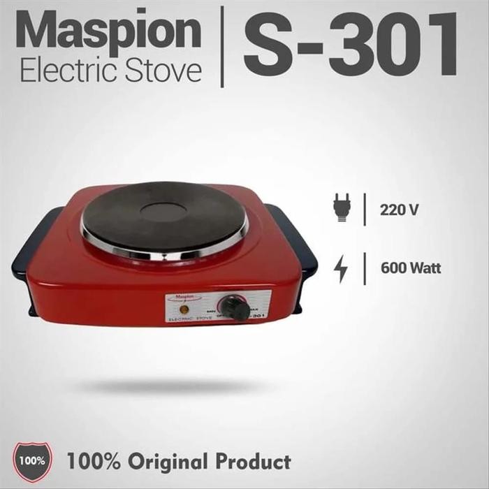 Maspion Kompor Listrik Portable 1 Tungku mini Low Watt S300 S301 S302
