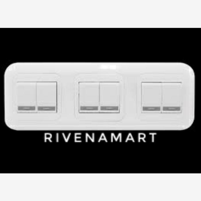 Sale Panasonic 3 Frame Saklar 6 Gang Wide Series White