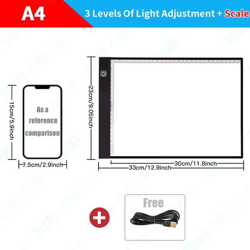 

3-Level Dimming Ultra-Thin Portable Led Tracing Light Box Led Art Tracing Pad For Artist Drawing