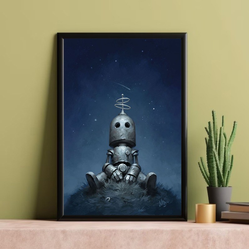 

Abstract Radio Station And Red Balloon Poster Color Painting Canvas Poster Living Room Modern Home