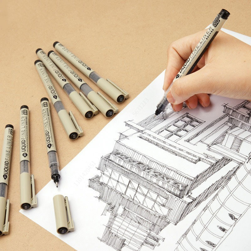 

Capacity Quick Dry Waterproof Art Markers Fineliner Brushs Pen Sketch Drawing Comics Pigment Line