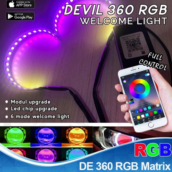 DE 360 RGB Matrix Devil Eyes Demon Eyes 360 RGB Matrix Welcome Light