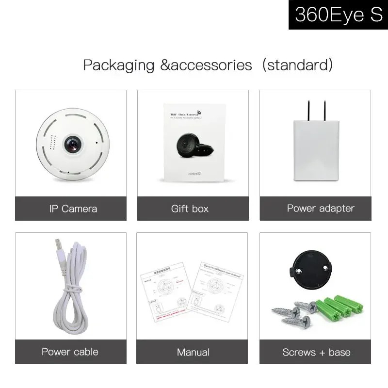 Mini Hd Camera 360 Wifi Wireless Camera Panoramic Smart Camera Security Home Network Video