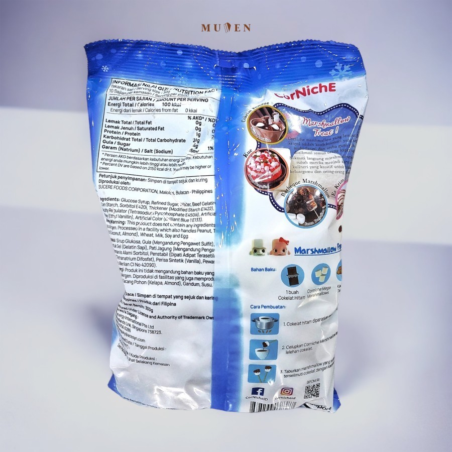 

CORNICHE SNOW WHITE MEGA MARSHMALLOW 300 GR