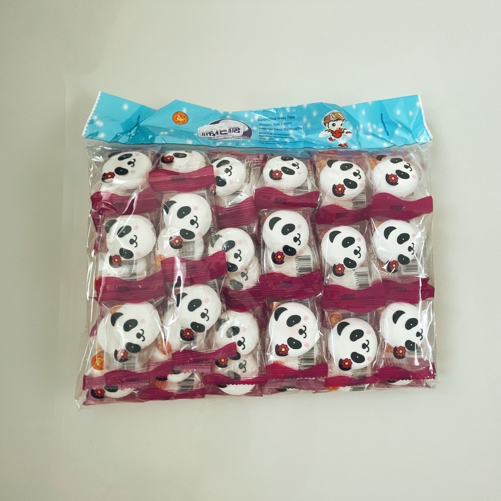 

Marshmallow Panda Bulat Pack isi 70 pcs animals permen kapas