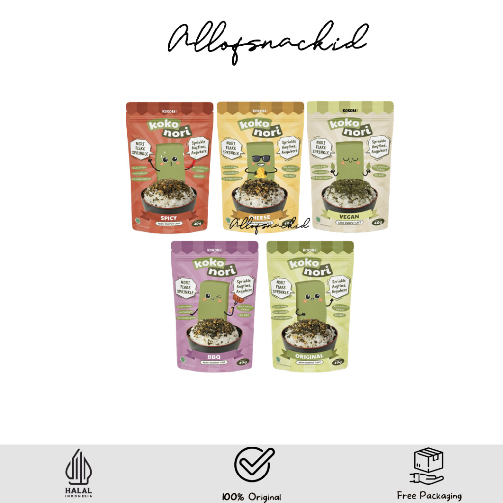 

Kokobi - Koko Nori - Abon Rumput Laut Tabur - Nori Flake Sprinkle - Seaweed Flake - 40gr