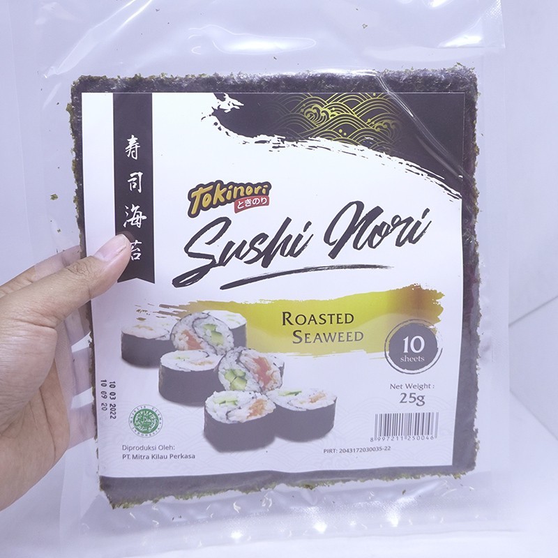

TOKINORI SUSHI NORI ROASTED SEAWEED 10 SHEET 23 GR - RUMPUT LAUT GIMBAB 10 LEMBAR