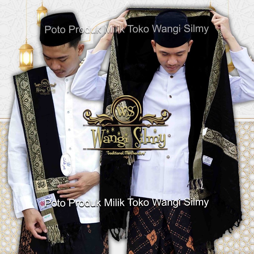 Promo  Sorban Kashmiri Al Jumeira Hitam - Sorban Hitam Panjang 2 Meter