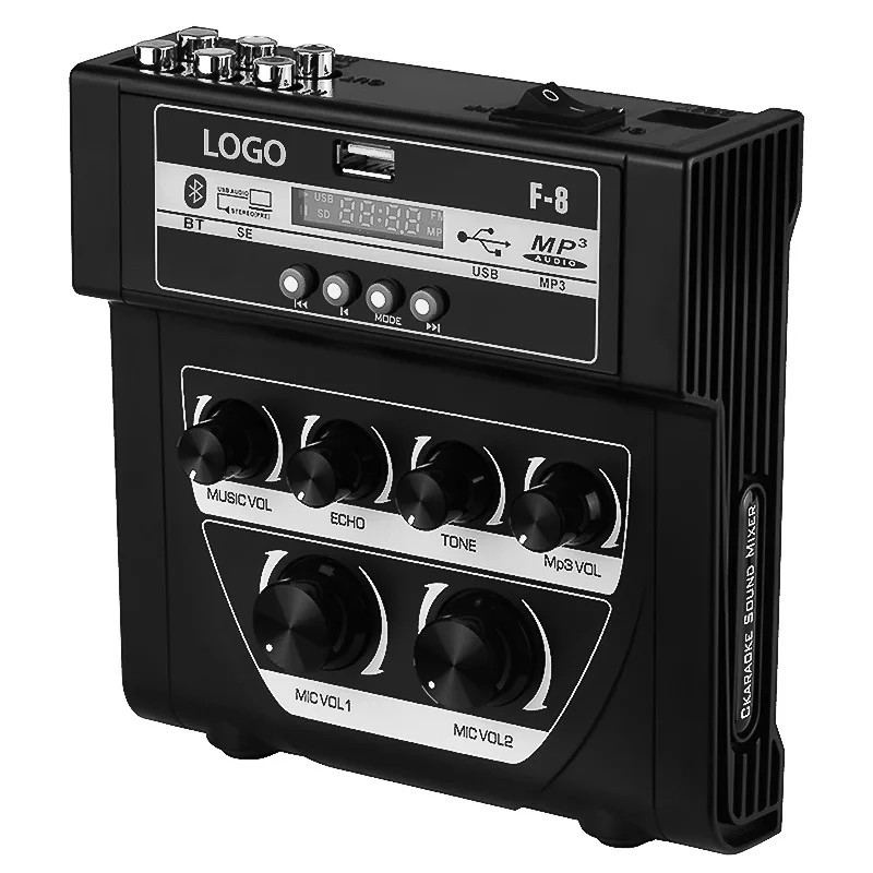 Mini Karaoke Microphone Stereo Echo Mixer Household Audio Mixer Sound Card Support Record Sound Mixi