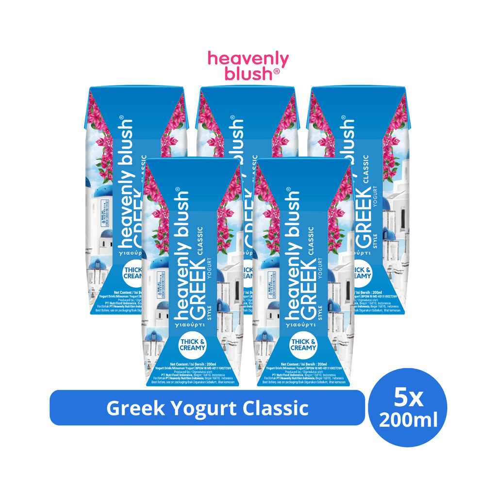 

HEAVENLY BLUSH GREEK YOGURT CLASSIC 200ML X 5 PCS BEST SELLER
