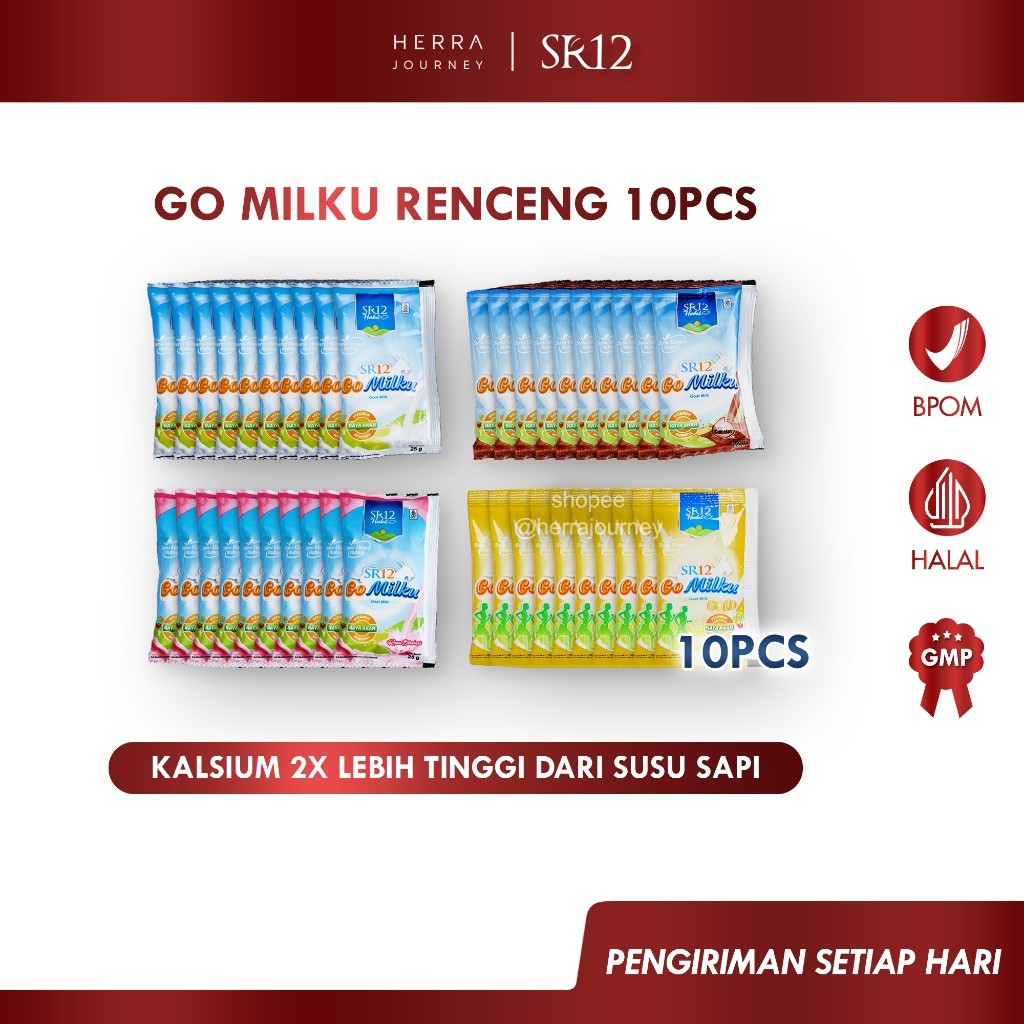 

SR12 - GO MILKU ALL VARIAN RENCENG 10 PCS (SUSU KAMBING ETAWA ORIGINAL / COKLAT / STRAWBERRY / GOLD)