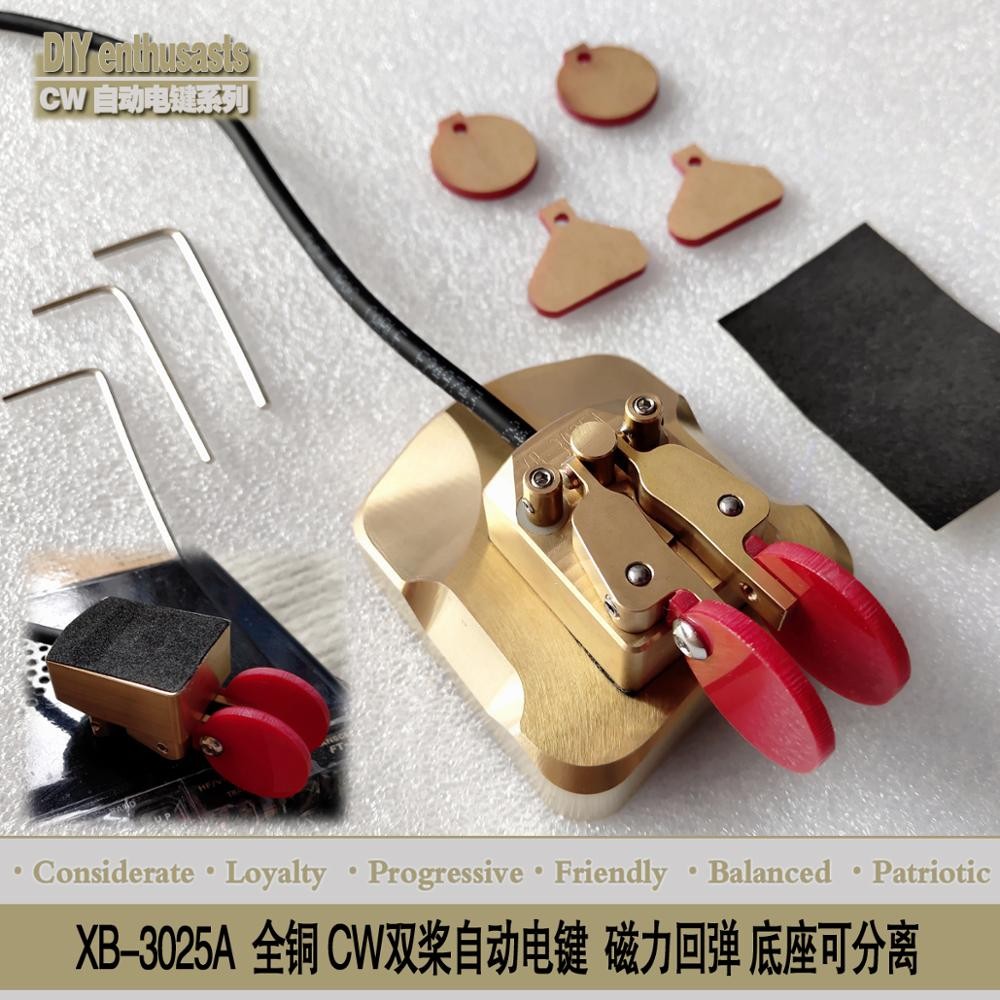 Latest CW Morse Key Telegraph Key CW Automatic Key Pure Copper Amateur Radio Hand Key Morse CW Teleg
