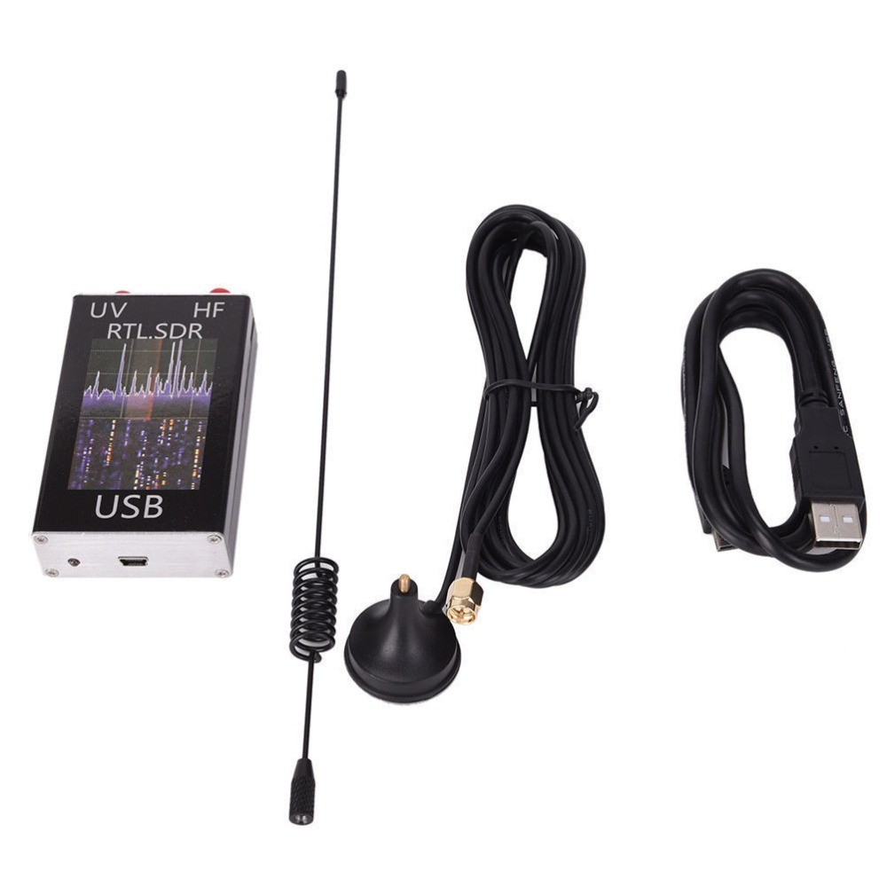 Ham Radio Receiver 100KHz-1.7GHz full Band UV HF RTL-SDR USB Tuner Receiver USB dongle with RTL2832u