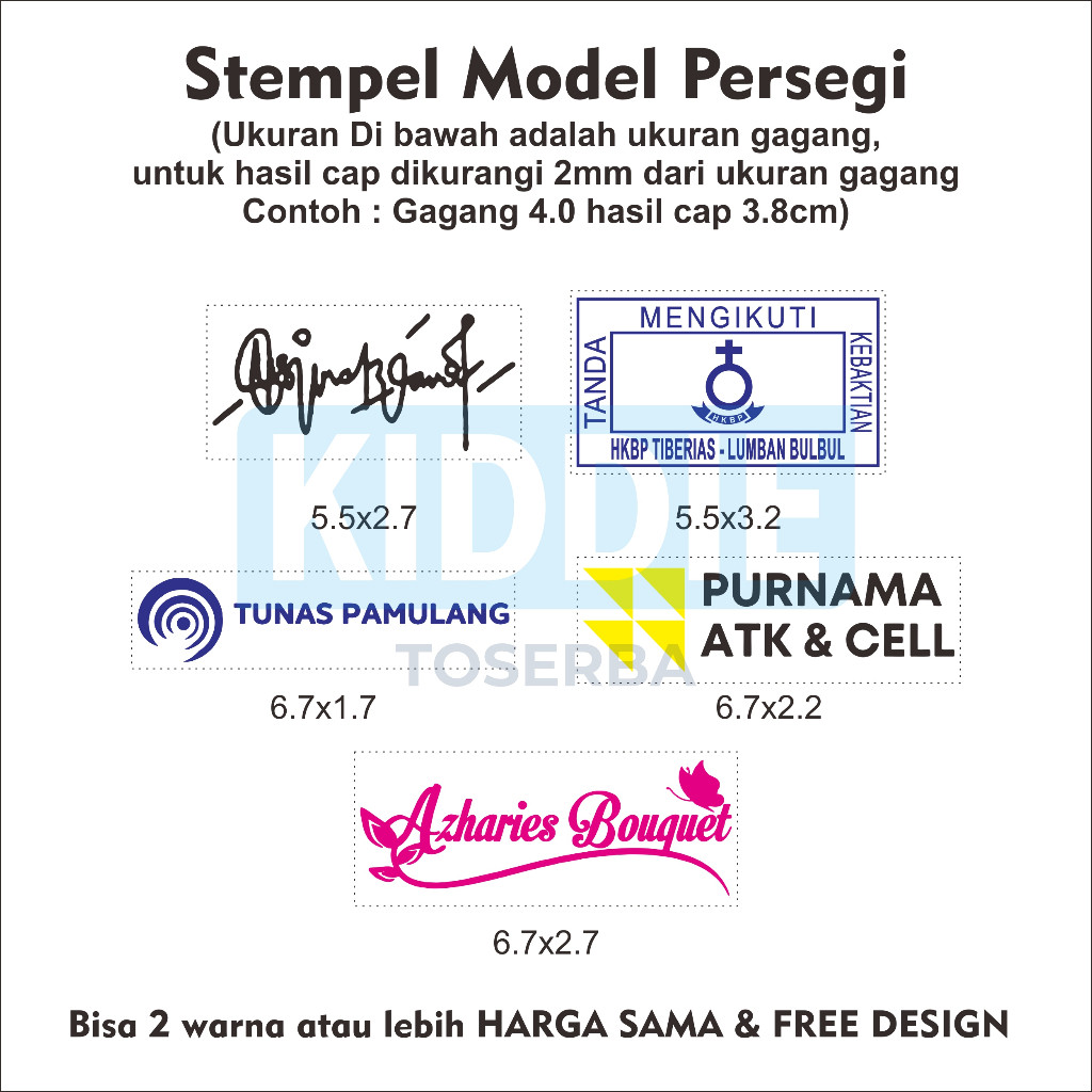 

[READY] Stempel Custom - Stempel Lunas - Stempel Nama - Ukuran 4.3x2.2 - 1 Hari Jadi - Free Design