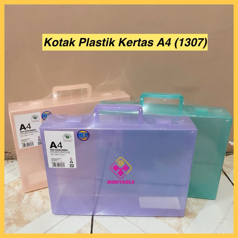 

[READY] Kotak Dokumen A4 Warna / Kotak Plastik untuk Kertas A4 Green Leaf 1307