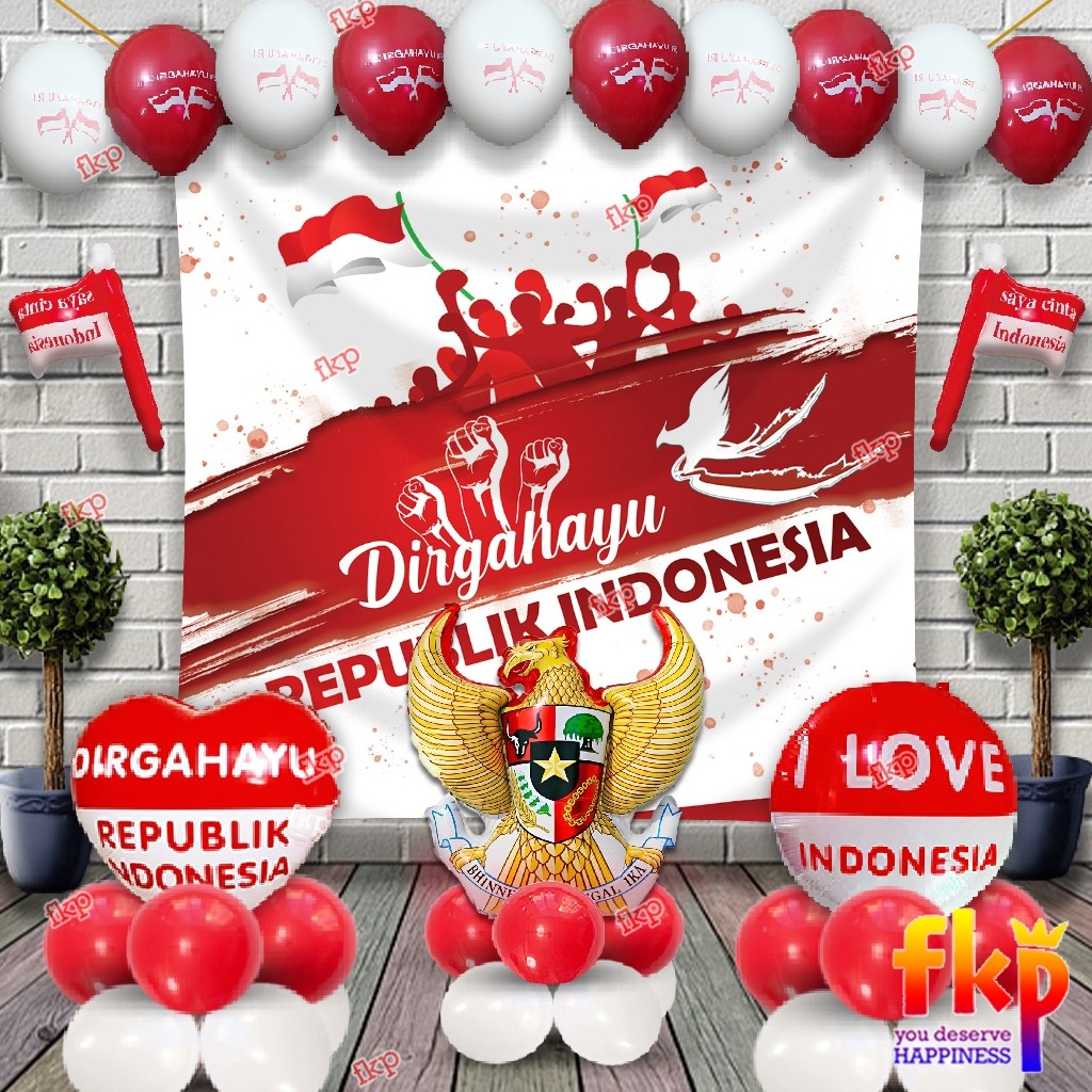 Fun Kids Party Set Dekorasi Dirgahayu / Dekorasi kantor HUT RI / Dekorasi 17 Agustus / Dekorasi