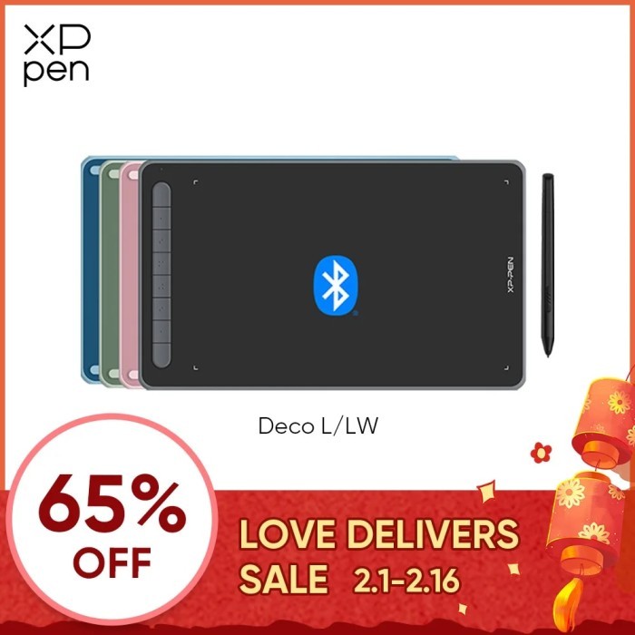 XPPen Deco L/ LW Graphic Digital Tablet Drawing Pen Tablet Wireless