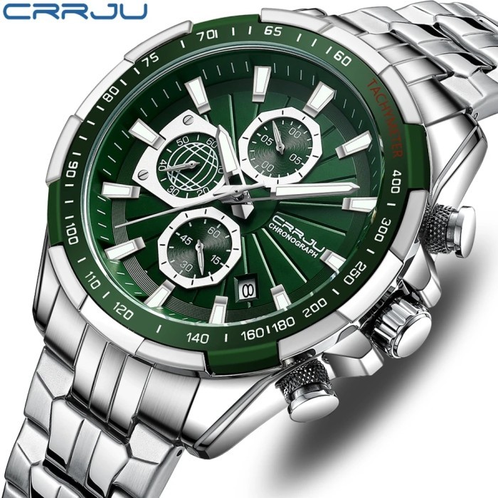 CRRJU Brand Stainless Steel Watches for Mens Creative Fashion