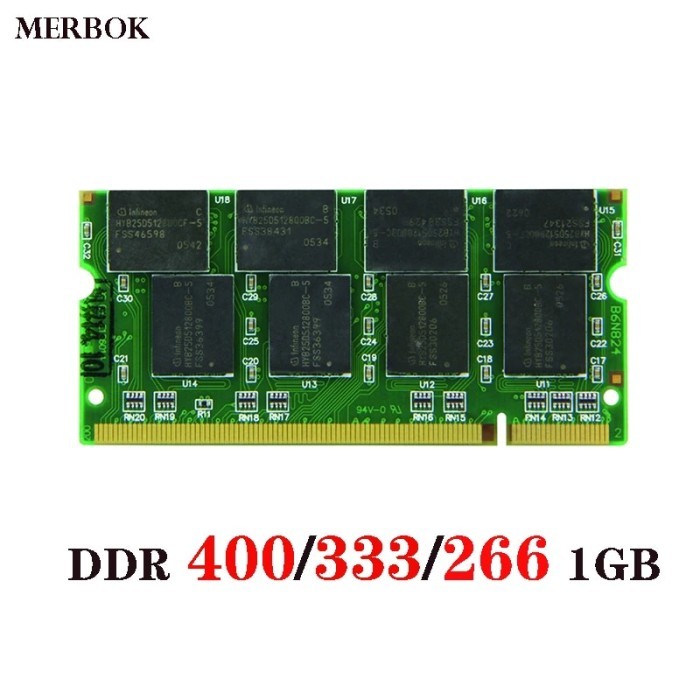 Laptop Memory Ram DDR PC-2700 400MHZ 1GB 200PNS For Notebook Computer