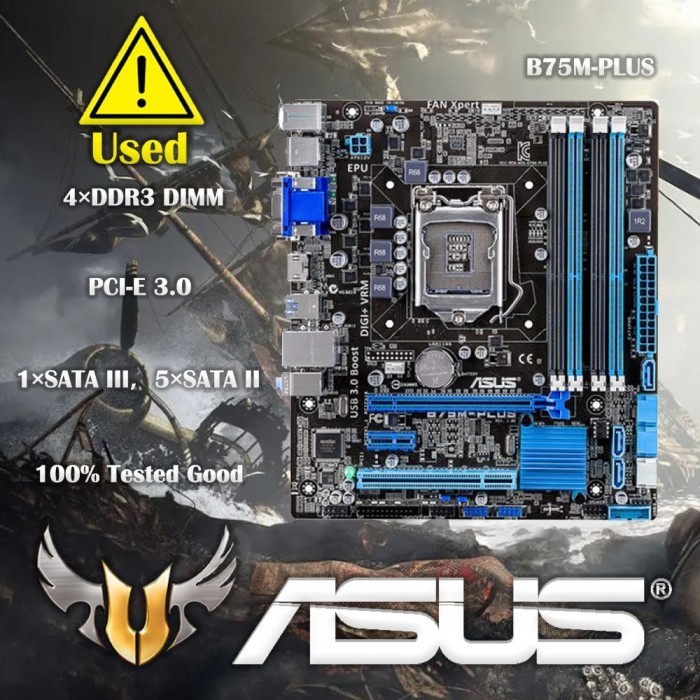 B75M-PLUS Desktop Motherboard Intel B75 Socket LGA 1155 i3 i5 i7 DDR3